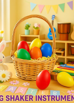 18 PCS Easter Egg Shakers for Kids – Colorful Percussion Musical Maracas for Toddlers, Baby Sensory Toys, Easter Basket Fillers, Preschool Rhythm Instruments, Classroom Noise Makers