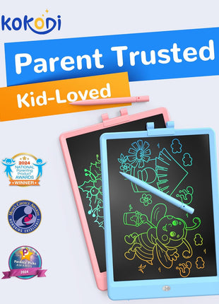 KOKODI LCD Writing Tablet, Gifts for 3 Years Old Boys and Girls,10 Inch Colorful Doodle Board Drawing Tablet, Erasable Reusable Electronic Drawing Pads, Educational and Learning Toys for Kids