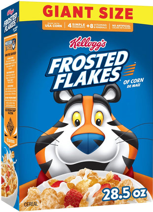 Kellogg's Frosted Flakes Breakfast Cereal, Fat Free, Giant Size, 28.5 oz