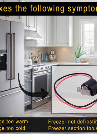 W10225581 Refrigerator Bimetal Defrost Thermostat by Seentech - Exact Fit for Whirlpool, Sears, Kenmore Refrigerator - Replace: WPW10225581, AP6017375, PS11750673, PS237680,2321799