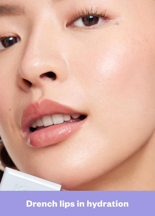 Kosas Wet Lip Oil Gloss - Hydrating Lip Plumping Treatment with Hyaluronic Acid & Peptides, Non-Sticky Finish (Unbuttoned)