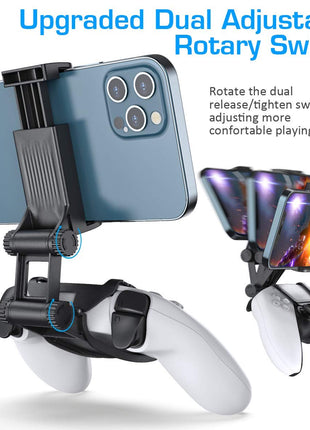 OIVO PS5 Controller Phone Mount Clip, Mobile Gaming Clip Cell Phone Stand Holder Replacement for PlayStation 5 Dualsense Controller Remote Play