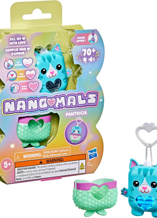 Nano-MALS Pawtricia The Blue Kitty, Electronic Pet Cat, 70+ Responses, Easter Basket Stuffers, Interactive Fidget Toys for Girls & Boys Ages 5+