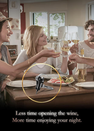 Wine Bottle Opener Corkscrew Set – Luxiluxy [2024 upgraded, does NOT break!] Including Foil Cutter, Bottle Stopper, Opener Stand and Extra Spiral - corkscrews wine opener set- wine opener kit
