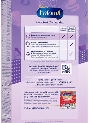 Enfamil NeuroPro Gentlease for Easing Fussiness, Crying, Gas, Spit-up in 24 Hrs, Smaller Proteins for Easy Digestion, Brain Supporting DHA, Prebiotic Blend, HuMO6*, Baby Formula, 35.2 Oz (Pack of 4)