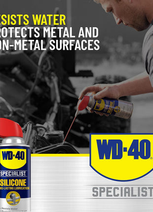 WD-40 Specialist Silicone Lubricant with SMART STRAW SPRAYS 2 WAYS, 11 OZ