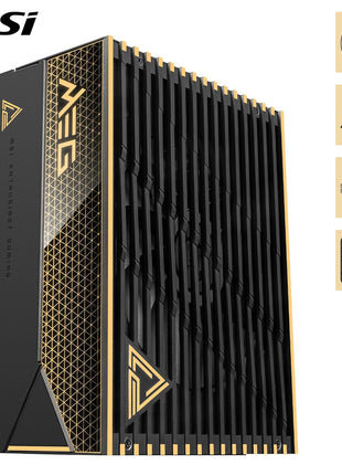 MSI MEG Ai1600T PCIE5, Fully Modular Gaming 1600W Power Supply, 80+ Titanium, Dual 12V-2x6 Cables, Server-Grade Capacitor, ATX 3.1 & PCIe 5.1 Ready, Low-Noise, Braided, 12 Year Warranty