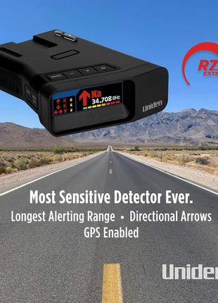 Uniden R7 Extreme Long-Range Laser-Radar Detector, Built-in GPS w/ Real-Time Alerts, Dual-Antennas Front & Rear w/Directional Arrows, Voice Alerts, Red Light Camera and Speed Camera Alerts