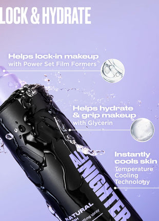 Urban Decay All Nighter Waterproof Makeup Setting Spray - Up to 24HR Wear, Natural Finish, Ultra-Fine Facial Mist, Transfer-Resistant, Foundation Face Primer, Hydrating, For All Skin Types