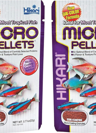 Hikari Tropical Semi-Floating Micro Pellets Fish Food, 0.77 Oz (22g)