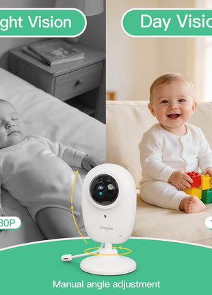 Simyke Smart Video Baby Monitor,1080P Baby Room Camera, APP Control,WiFi On/Off Switch,AI Detection, Cry Monitor and Lullabies, HD Night Vision, Two-Way Audio, Cloud & SD Card Storage