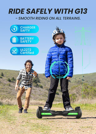Gyroor Self Balancing Scooter New G13 All Terrain Balancing Scooter with LED Lights, Self Balancing Off Road with Bluetooth for Kids ages 6-12 and Adults