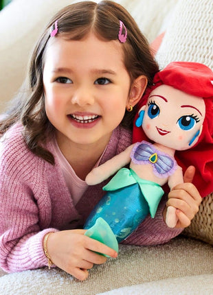 Disney Store Official Ariel Princess Plush Doll (from The Little Mermaid) - Soft Plushy with Embroidered Features - Princess Toys for Girls - Disney Dolls & Stuffed Animals - 14 Inches