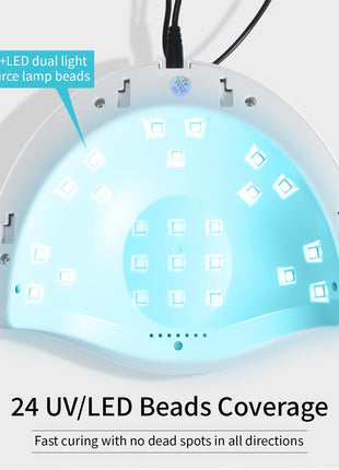 JODSONE U V LED Nail Lamp, Nail Dryer for Gel Polish, Led Light with Automatic Sensor & 4 Timers