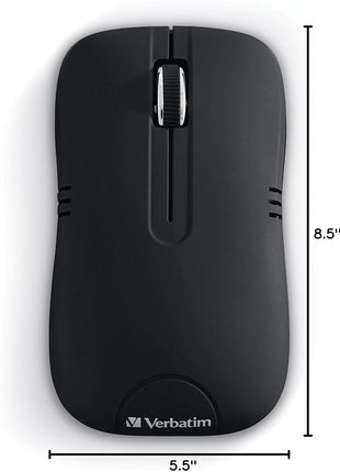 Verbatim Wireless Notebook Optical Mouse, Commuter Series - Matte Black
