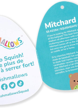 Squishmallows Original 5-Inch Mitchard Kiwi Bear - Official Jazwares Plush