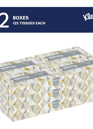 Kleenex Professional Facial Tissue, Bulk (03076), 2-Ply, White, Flat Boxed Format, Designed for Business, Convenience Size (125 Tissues/Box, 12 Boxes, 1,500 Sheets/Case)