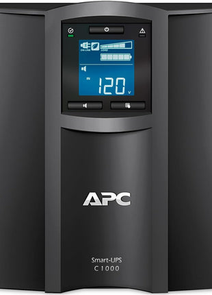 APC 1000VA Smart UPS with SmartConnect, SMC1000C Sinewave UPS Battery Backup, AVR, 120V, Line Interactive Uninterruptible Power Supply
