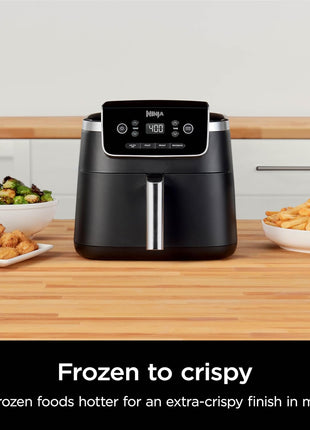 Ninja Air Fryer Pro, 5 Qt, 4-in-1, Grey, AF141 | Air fry, roast, reheat, dehydrate, 1750W, 400F max, Fits 4 lbs fries, Nonstick basket, Dishwasher-safe