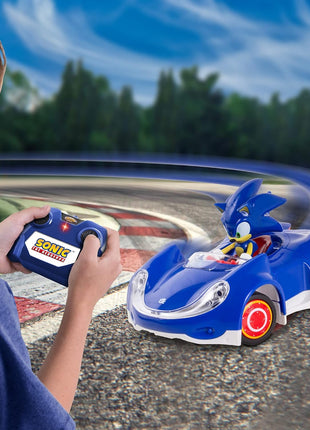 NKOK Sonic & Sega All-Stars Racing RC Car 1:28 Scale 2.4GHz, Ages 6+ | Officially licensed Sega Sonic the Hedgehog - 6.5" compact design - rubber tires - up to 150 ft range - ages 6+