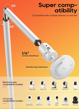Floor Stand Suitable for Nanit Baby Monitor, Holder Mount with Adjustable Height and Stable Base (Camera not Included)
