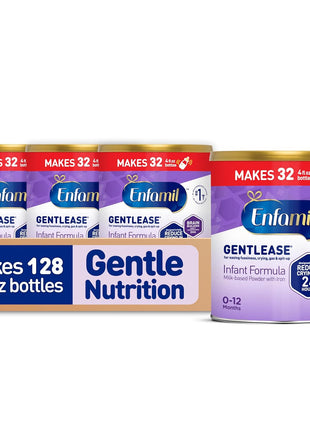 Enfamil Gentlease Easy to Digest Baby Formula, Brain Supporting DHA, for Easing Fussiness, Gas, Crying and Spit-up, 19.9 Oz Can, 4 Count