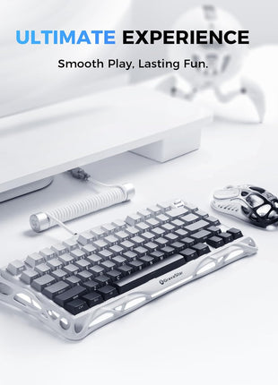 GravaStar Mercury K1 75% Wireless Mechanical Gaming Keyboard, Aluminum Alloy Exoskeleton Design, Gasket Custom Keyboard Hot-Swap Socket, Linear Switches, RGB Backlit