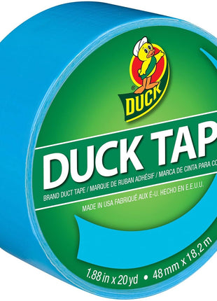 Duck Brand 1311000 Color Duct Tape, Electric Blue, 1.88 Inches x 20 Yards, Single Roll