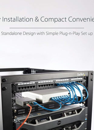 StarTech.com Multimode (MM) LC Fiber Media Converter for 10/100/1000 Network - 550m - Gigabit Ethernet - 850nm - with SFP Transceiver, TAA (MCM1110MMLC)