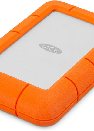 LaCie Rugged 5TB Portable External HDD - USB 3.0/2.0 Compatible, Shock/Dust/Rain Resistant for Mac & PC, Orange, Grey