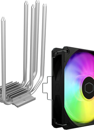 Cooler Master Hyper 212 Spectrum V3 ARGB CPU Air Cooler, 4 Heat Pipes | AMD AM5/AM4 & Intel LGA1851/1700 Support Cooler, Quiet Cooling, 120mm PWM Fan, ARGB, 152mm, Easy Installation