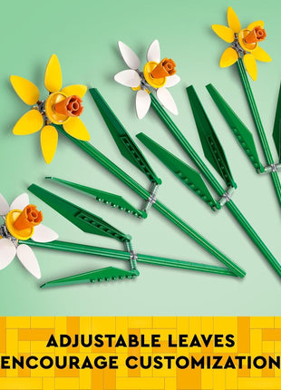 LEGO Daffodils - Building Toy for Kids, Girls and Boys, Ages 8+ - Birthday Gift for Kids - Artificial Daffodil for Bedroom Decor and Display - 40747