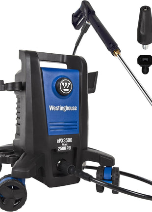 Westinghouse ePX3500 Electric Pressure Washer, 2500 Max PSI 1.76 Max GPM with Anti-Tipping Technology, Onboard Soap Tank, Pro-Style Steel Wand, 5-Nozzle Set, for Cars/Fences/Driveways/Home/Patios