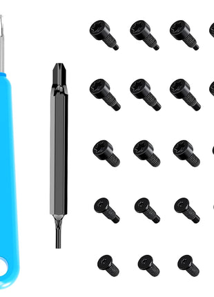 RingDoorbell Screws Replacement, Blue Double-Ended T6 T15 Screwdriver with 20Pcs/5Set Doorbell Security Screws for Camera Video Doorbell Replacement Kits Compatible with All R/ing Doorbells