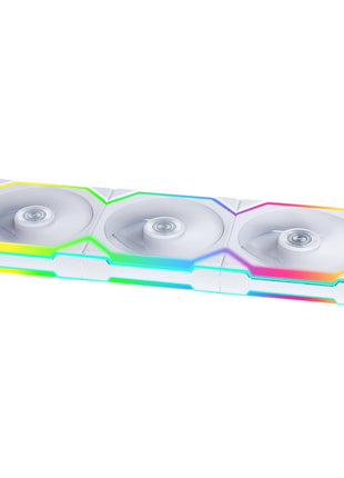 Lian Li UNI Fan SL Wireless-120-Controller Included-White-12SL1W3W | Triple Pack, Performance ARGB Fan, Wireless Connector, Daisy-Chain Design, Customizable Lighting Effects, Low-Noise