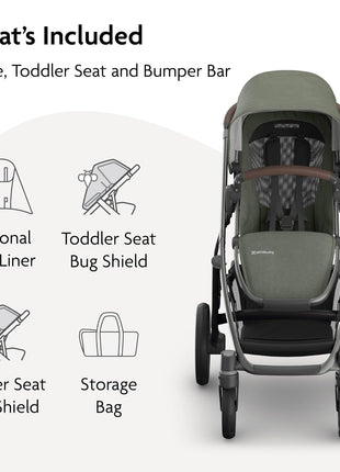 UPPAbaby Vista V3 Convertible Single-to-Double Stroller - Evelyn