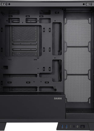 Sama Neview 2351 Black Dual USB3.0 and Type C Tempered Glass ATX Mid Tower