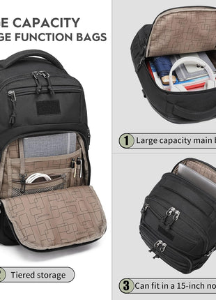 Wotony Military tactical backpack, backpack for men black small tactical assault bag