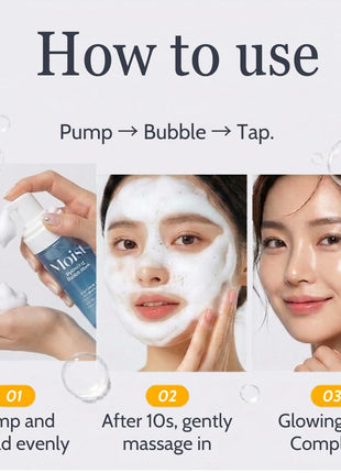Curest Wash-Free Micro Bubble Mask - Korean Skin Care Set for Radiant Glow