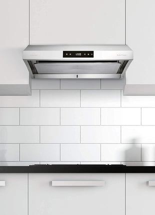 Hauslane Range Hood 30 inch Under Cabinet, 950 CFM Kitchen Range Hood | Steam Auto Clean Vent Hood, 6 Speed Kitchen Hood with Touch Panel | Stainless Steel Range Hoods Chef Series PS38