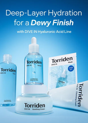 Torriden DIVE IN Hyaluronic Acid Serum for Deep Hydration | Korean K-Beauty Glass Skin Plump Glow | Lightweight Fast-Absorbing Face Serum 50ml (1.69 fl.oz.)