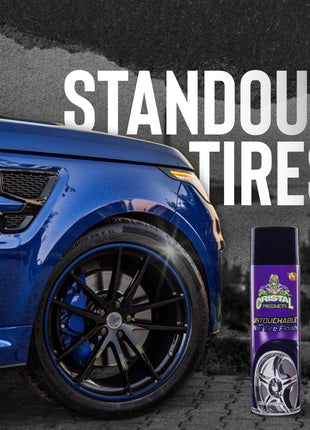 Untouchable Tire Shine Spray – Long-Lasting Wet Tire Finish for Deep Gloss & Protection – Waterproof Tire Shine, Easy Application, Premium Tire Cleaner Shine