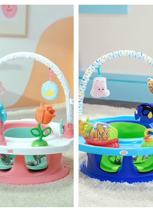 Bright Starts Disney Baby Finding Nemo SuperSeat, Fun Baby Seat for Sitting Up, Playtime, and Meals, Ages 4 Months to 4 Years, Blue