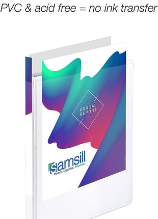Samsill Economy 1/2-Inch 3-Ring View Binders, White, 12/Pack (I08517C)