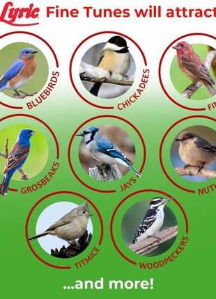 Lyric Fine Tunes Wild Bird Seed Mix - No Waste Bird Food Mix - Attracts Bluebirds, Finches, Chickadees & More - Seed for Outside Feeders - 15 lb Bag