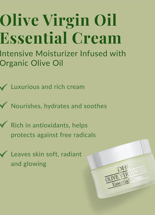 DHC Olive Essentials Set, including Concentrated Cleansing Oil, 5 fl. oz. and Olive Virgin Oil Essential Cream, 1.7 oz. Net wt.