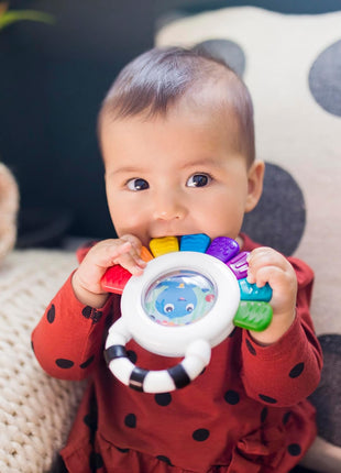 Baby Einstein Outstanding Opus The Octopus Sensory Rattle & Teether Multi-Use Toy, BPA Free & Chillable, 3 Months & up, Multicolored