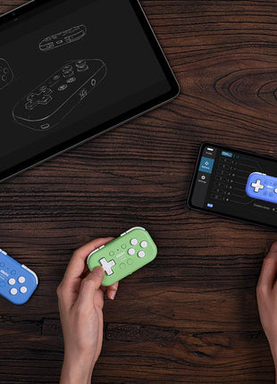 Nargos 8BitDo Micro Bluetooth Key Chain Sized Mini Controller for Nitendo Switch, Windows, Android and macOS (Micro- Green)