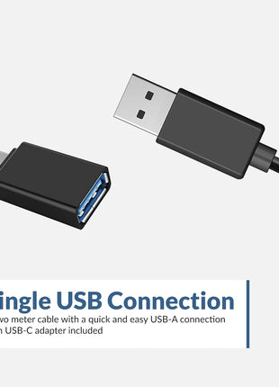 Cyber Acoustics USB Speaker Bar (CA-2890) – Stereo USB Powered Speaker, Easily Clamps to Monitor, Convenient Controls