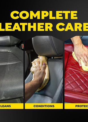 Meguiar's Gold Class Rich Leather Cleaner and Conditioner 3-in-1 Spray, Non-Greasy Car Leather Cleaner and Conditioner Treatment with Advanced UV Protection, 15.2 Oz Spray Bottle